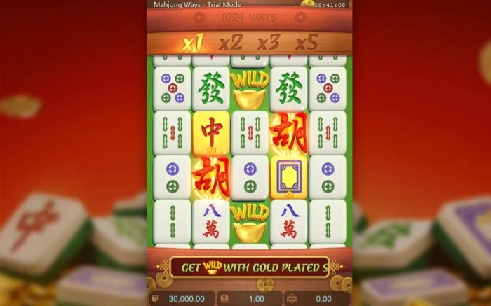 Mahjong slot win screen demo game review